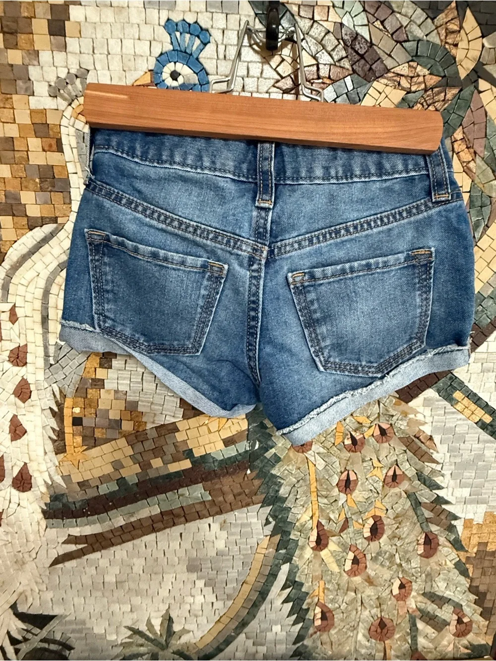 Old Navy Medium Blue Denim Cutoff Shorts